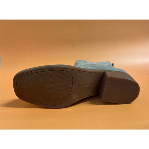 Lucky Brand Kazey Boots Square Toe Tan Women's Size 7.5M 38 EUR - Picture 6 of 7